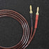 XMSJSIY HIFI OFC Speaker Wire with Spade Plug to Banana Plug Speaker Jumper Cable, 4 Banana Plug to 4 Y-shaped Fork Plug Gold-plated Extension Jum...