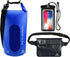 Waterproof Dry Bags Set Of 3 Dry Bag With 2 Zip Lock Seals & Detachable Shoulder Strap, Waist Pouch & Phone Case - Can Be Submerged Into Water - F...
