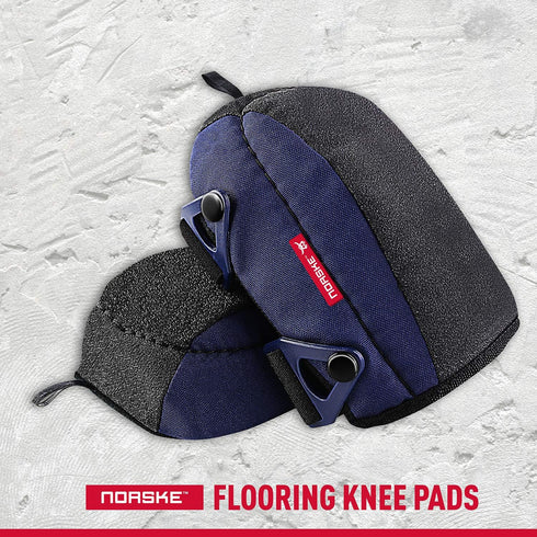 Norske Tools NMAP009 Flooring Installation Knee Pads with High Density Foam and Gel Padding, Slip buckle fastener System with Adjustable Elastic S...