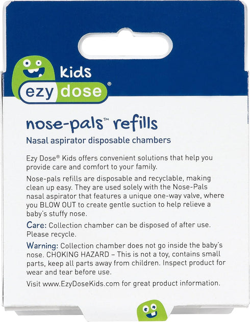 Ezy Dose Kids Nasal Aspirator Storage Refills, Sinus Relief and Mucus Sucker for Baby and Toddler, Nose-Pals, Convenient and Easy to Use, Disposab...