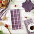 DII Assorted Woven Kitchen Set, Dishtowel, 18x28, Dishcloth, 13x13, Eggplant, 5 Piece...