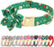Beirui Cute Christmas Dog Collar Female with Flower, Holiday Girl Dog Collars with Christmas Patterns, Soft Green Pet Collar Adjustable for Small ...