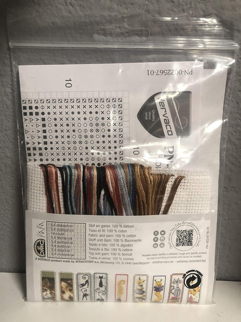 Vervaco Cross Stitch Bookmark Kit Cat 2.4" x 8"...