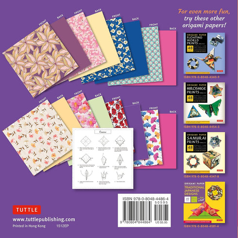 Origami Paper - Flower Patterns - 6 3/4" Size - 48 Sheets: Tuttle Origami Paper: Origami Sheets Printed with 8 Different Designs: Instructions for...