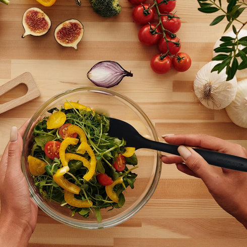 OVENTE Set of 5 Silicone Spatula , Food Grade Rubber Spatulas Heat Resistant w/ Stainless Steel Core & Seamless Design, Non Stick Rubber Spatula f...