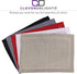 CleverDelights Natural Linen Hemstitched Placemats - 6 Pack - 14" x 20" - 100% Linen...