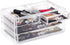 Masirs Clear Cosmetic Storage Organizer, Easily Sort Make-up, Jewelry & Hair Accessories, Looks Elegant on Your Vanity, Bathroom Counter or Dresse...