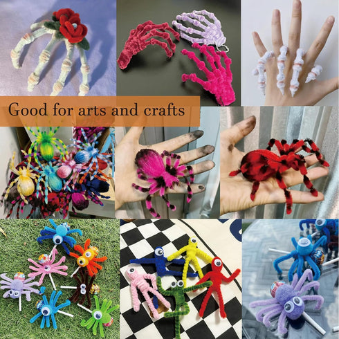 200PCS Upgraded Yellow Pipe Cleaners Bulk Craft Chenille Stems DIY Art Supplies Colorful Thick Fluffy Fuzzy Wire Sticks for Kids and Adults...
