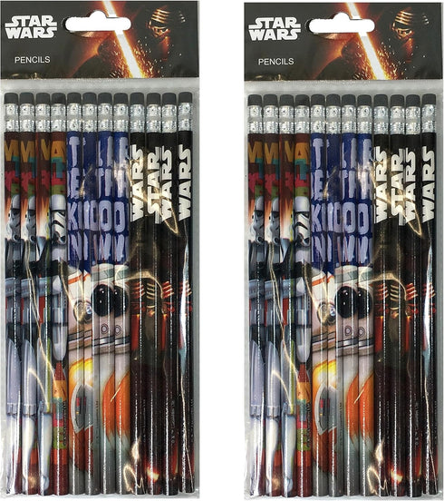 Disney Star Wars "The Force Awaken" No. 2 Lead Wood Pencils (24 Pieces)...