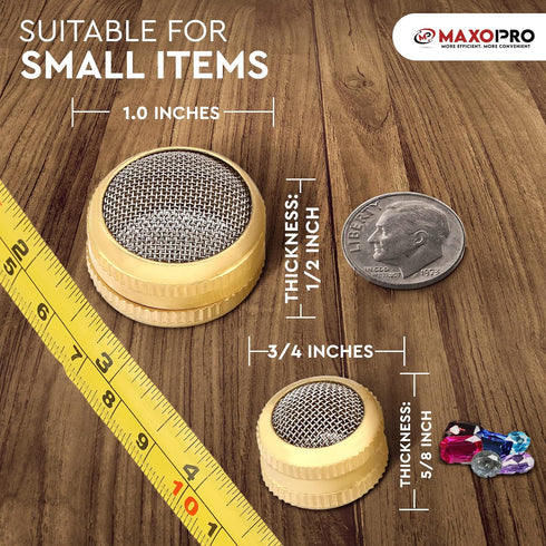 Ultrasonic Cleaner Baskets for Small Parts | Set of 2 Ultrasonic Parts Cleaner Basket with Screw Lock | Brass Body Stainless Steel Mesh Jewelry St...