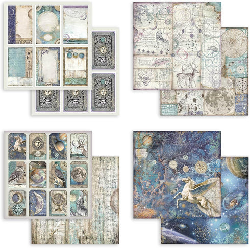 STAMPERIA INTERNATIONAL, KFT PAPER PAD 8X8 10PK COSMOS, 20.3 x 20.3 (8" x 8"), Multicoloured...