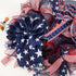 Ribbli Patriotic Ribbon Wired,2 Rolls Navy Star and Red Stripe Burlap Ribbon,2-1/2 Inch Total 60 Feets(20 Yards),Patriotic Ribbon for Crafts,Wreat...