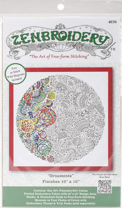 Design Works Crafts 4030 Zenbroidery Kit, Christmas Ornaments, Multicolor......
