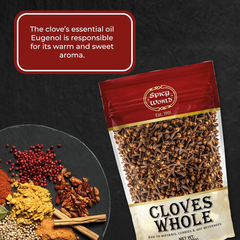 Whole Cloves 3.5 Oz Bag - Great for Foods, Tea, Pomander Balls, and even Potpourri - by Spicy World...