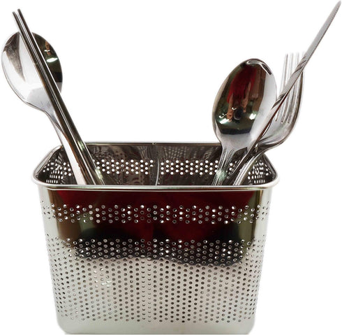 Stainless Steel Cutlery Utensil Holder (Medium Square) Chopsticks Holder for Dishwasher...