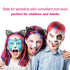 Maydear Face Painting Kit for Kids - 20 Colors Water Based Makeup Palette with Stencils, Glitters, Rainbow Split Cake, Hair Dye Clips, for Parties...