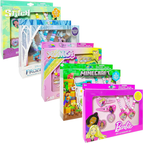 LUV HER Barbie Accessories for Girls 6 Piece Toy Jewelry Box Set with 2 Rings, 2 Bead Bracelets, and Snap Hair Clips Ages 3+...