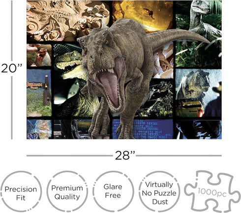 AQUARIUS Jurassic World Collage Puzzle (1000 Piece Jigsaw Puzzle) - Officially Licensed Jurassic World Merchandise & Collectibles - Glare Free - P...