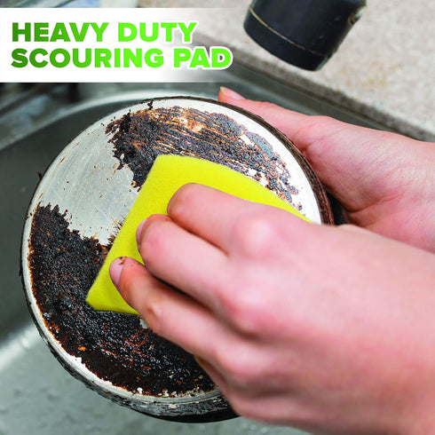 (24 Pack) Heavy Duty Scrub Sponges by SCRUBIT – Kitchen Dish, Sink and Bathroom Cleaning Scrubber Sponge - with Non-Smell Scouring Pad...