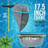 U.S. Pool Supply 17.5" Swimming Pool Leaf Skimmer Rake Net with Strong Aluminum Frame - 15" Deep Double-Stitched Fine Mesh Netting Bag for Fast Ea...