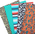 David accessories Faux Leather Sheet 5pcs/Set 7.7" x 12.9"(20cm x 33cm) Cow Pattern Mixed Synthetic Leather Sheets Bundles for Leather Earrings Bo...