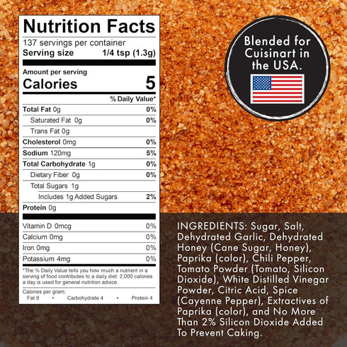 Cuisinart Honey Sriracha Seasoning - Thai Chili Heat, Salt, and Spice- CGSS-118...