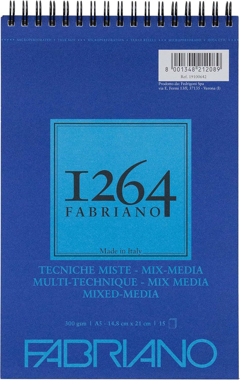 1264 Fabriano Mixed Media A5 Block...