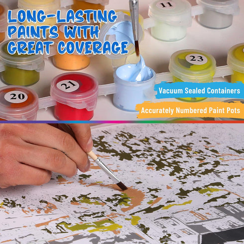 Ledgebay Paint by Numbers Kit for Adults: Beginner to Advanced Number Painting Kit - Fun DIY Arts & Crafts | Color by Numbers for Adults - Kits In...