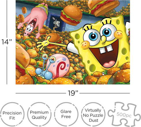 AQUARIUS SpongeBob SquarePants Puzzle (500 Piece Jigsaw Puzzle) - Officially Licensed SpongeBob Merchandise & Collectibles - Glare Free - Precisio...