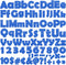 260Pcs Glitter Blue Bulletin Board Letters for Classroom 4” Letter Combo Pack Set Numbers Alphabet Poster Board Punctuation Symbol Cutout with Adh...