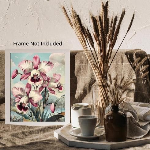 Posterizer 1 pcs-dainty unique baby pink flowers in the wild-Floral & Botanical Art-Abstract & Modern Art-Decor for Home & Office- UNFRAMED Wall A...