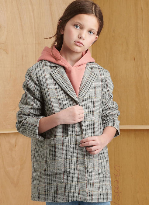 Simplicity Children's and Girls' Relaxed Fit Lined Jacket Sewing Pattern Kit, Design Code S9831, Sizes 7-8-10-12-14, Multicolor...