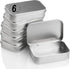 6 Pack Hinged Tin Box Containers - 3.7 x 2.4 x 0.8 inch Metal Tins Storage Boxes with Lids, Rectangular Empty Small Home Craft Organizer for Gift,...
