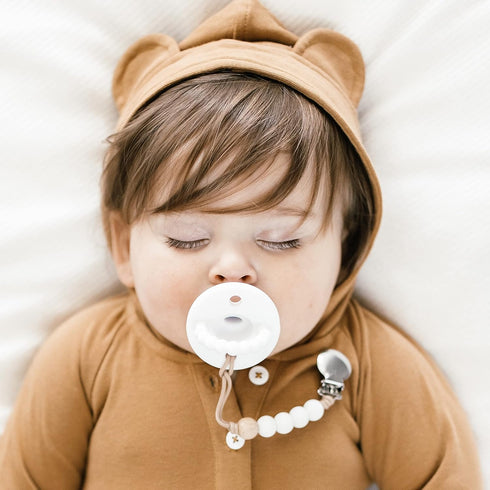 Ryan & Rose Cutie PAT Pacifier Teether (Flat, White)...