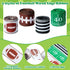 Football Wired Edge Ribbon - 4 Rolls 24 Yards Brown Green Football Burlap Ribbon for Football Game, Rugby Pastel Wired Ribbon for Bow Wreaths, Foo...