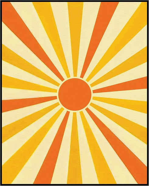 Posterizer 1 pcs-Boho Minimalist Cute Sunshine-Abstract & Modern Art-Astronomy & Celestial Art-Gift for Men Women Entrepreneur Teens - Kitchens, D...
