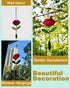 Stained Glass Window Hangings, Garden Suncatchers for Window and Wall Decor, Flower...