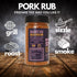 Smoky Pig BBQ Pork Rub - 100% Natural BBQ Seasoning - Perfect Blend Of Spices For Smoky BBQ And Grill Pork Dishes - Large Jar (220g)...