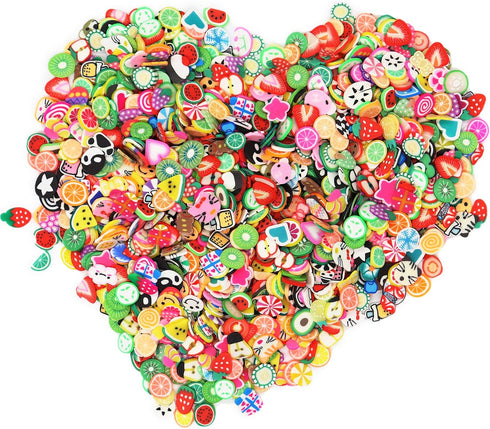 TCOTBE 2000 Pcs Fruit Polymer Slices,Fruit Slime Supplies Charms Slime Acessories Slime Add ins Polymer Clay DIY Nail Art,Charms Slime Making Kit ...