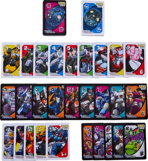 Mattel Games UNO Flip Transformers Card Game for Kids, Adults & Family with Deck Inspired by The Transformers Movies, TV Shows & Comics...
