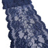 7 Inches Wide Stretch Lace with Floral Pattern for Bridal Wedding Decorations, Sewing and DIY Crafts- 5 Yards (6128 Navy)...