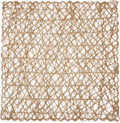DII Woven Paper Tabletop Collection Holiday or Event Décor, Square Placemat Set, 16x16, Taupe, 6, Piece...