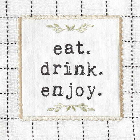 DII Home Sweet Farmhouse Kitchen Collection, Dishtowel Set, 18x28, Black, 4 Count...