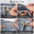 OIIKI 4 Pairs Adjustable Star Buttons for Loose Jeans, No Sewing Pant Waist Buckles, Cute Detachable Star Pant Waist Tightener for Jeans,Pants, Sk...