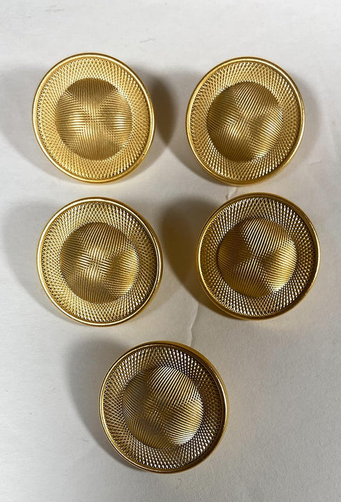 Dome Gold Buttons Hat Shape Sets Brushed Finished ~ for Blazer, Suits, Sport Coat, Uniform, Jacket , Dresses 10 Pc. (5 PC 1 inch INCH 24mm) (2365)...