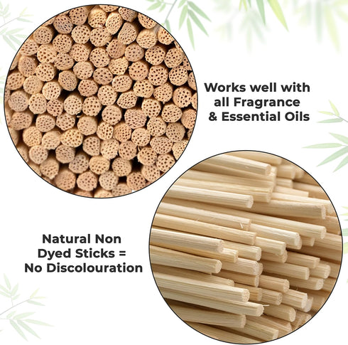 Reed Diffuser Sticks – 100 pcs of Black Rattan Essential Oil Aroma Refill Wood Sticks for Spa, Fragrance, Aromatherapy (24 cm x 3 mm)...