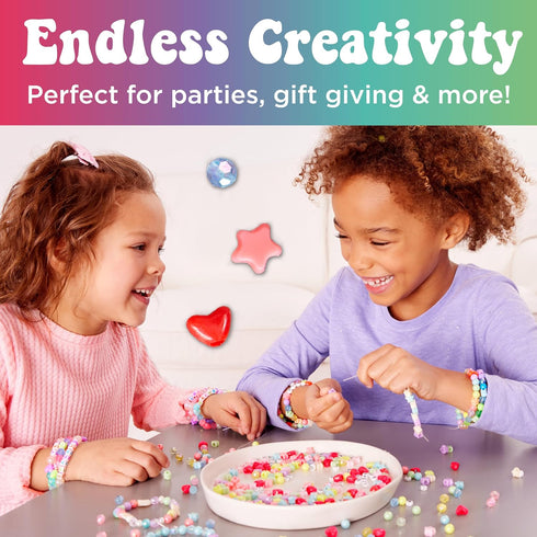 Creativity for Kids Rainbow Bead Jar Jewelry Making Kit: Makes 40+ Friendship Bracelets, DIY Crafts for Girls, Girls Gifts Ages 6-8+, Easter Baske...