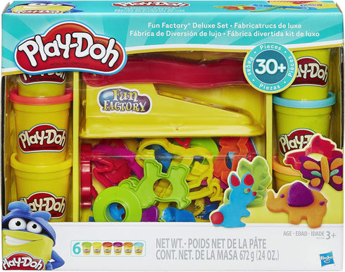 Play-Doh Fun Factory Deluxe Set, 6 Cans, 31 Tools, Kids Ages 3 and Up (Amazon Exclusive)...