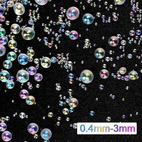 OIIKI 225g UV Resin Bubble Beads, Mini Transparent Colorful Beads, No Hole Tiny Beads, Coloful Resin Supplies Accessories for Resin Molds Resin Fi...