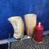 Mythrojan Original Viking Drinking Horn Mug 100% Authentic Beer Glass Set of 2, Natural Ox Horn Tumbler Norse Medieval Tankard Glass Cool Unqiue T...
